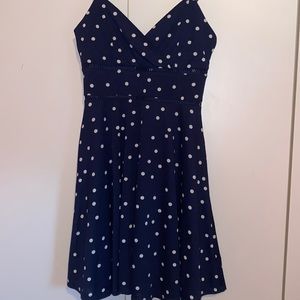 Navy Blue polka dot dress from Francesca’s! Has not been worn yet.